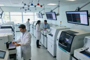 多基因检测报告示意图，展示靶点与免疫指标