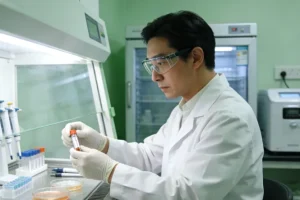 医患面对面沟通基因检测的示意图