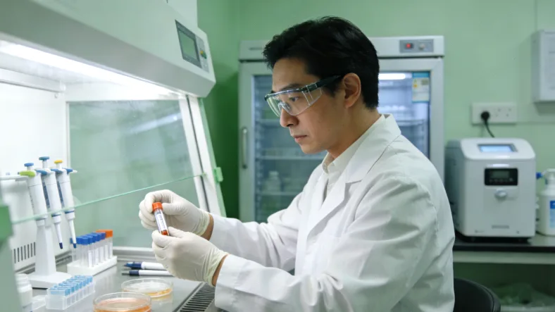 医患面对面沟通基因检测的示意图