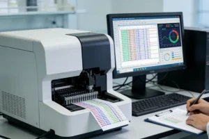 医生与患者讨论基因检测报告