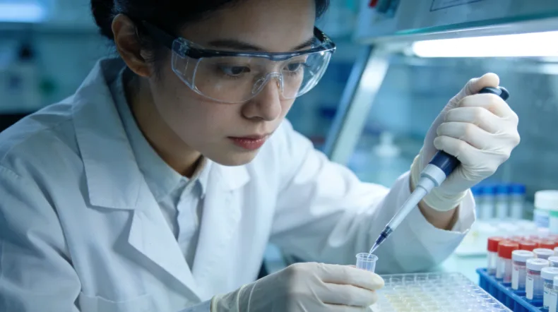 医生与患者共同查看基因检测报告