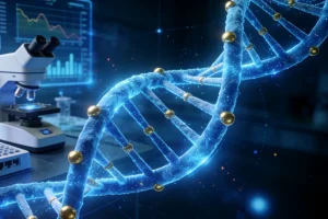 医生与患者在诊室沟通基因报告