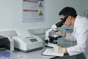 遗传咨询医师与夫妇进行面对面沟通