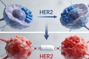 肺癌细胞与基因突变示意图