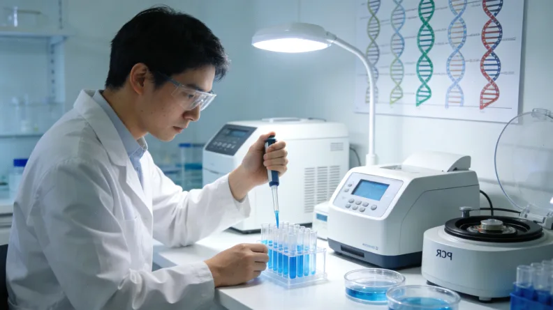 显微镜下的肺癌组织病理切片图像