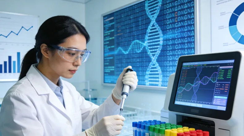 肿瘤异质性示意图：同一肿瘤不同区域基因不同