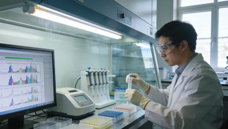 KRAS蛋白结构与靶向药物结合示意图