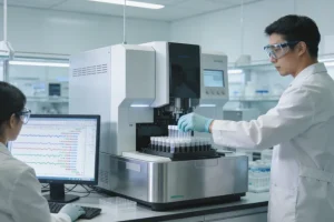 不同基因检测技术（FISH、NGS）原理对比示意图