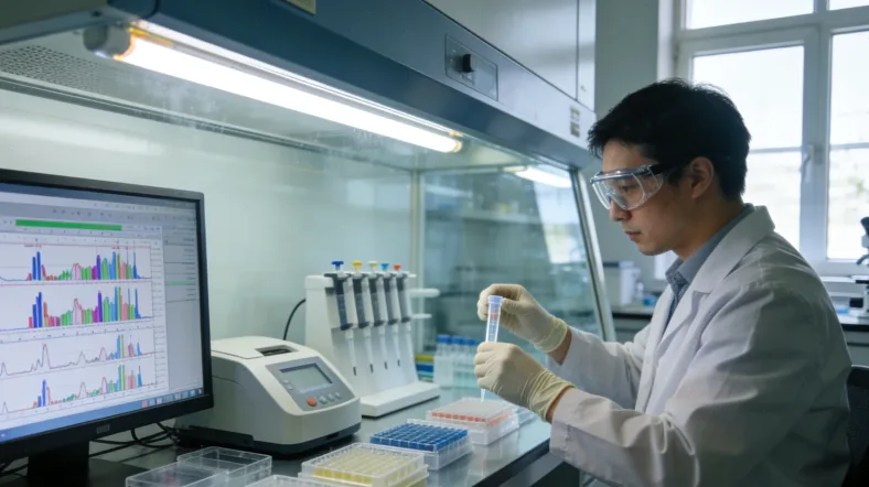 医生与患者共同查看基因检测报告