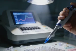 医生与患者家属沟通基因检测报告示意图