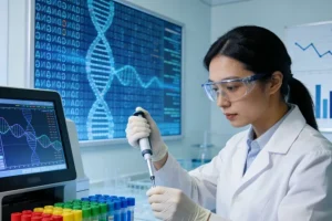 年轻不吸烟女性患者与肺癌CT影像对比示意图