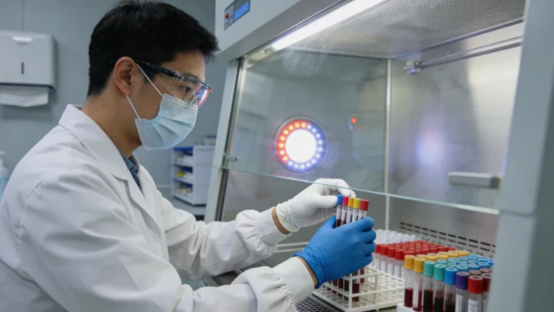 医院病理科实验室工作场景