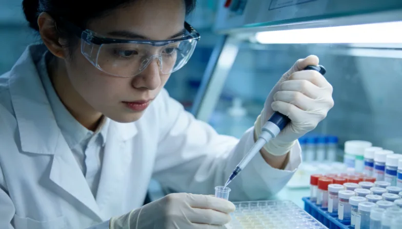 医生与患者共同查看基因检测报告场景