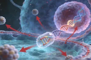 HRD检测原理示意图：展示DNA修复与PARP抑制剂作用机制