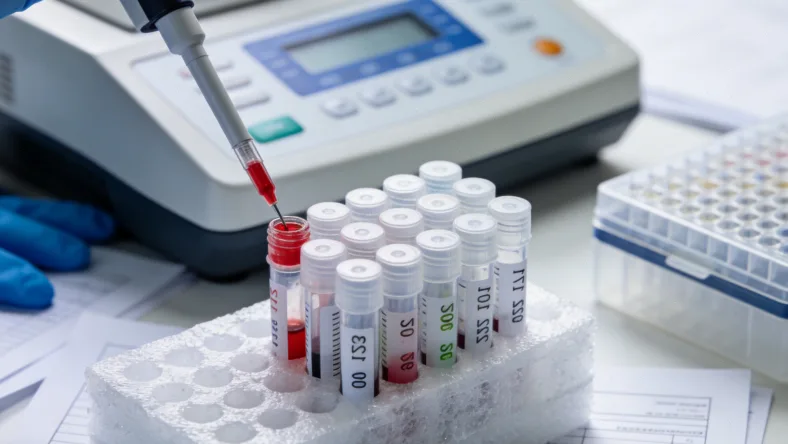 RAD51蛋白在细胞核内形成荧光焦点示意图