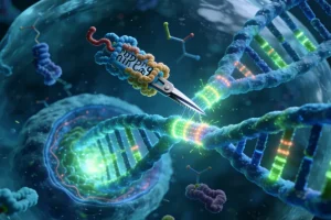 医生与患者共同查看基因检测报告