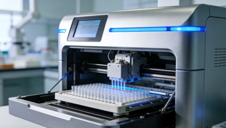 医生与患者家属沟通血液检测方案