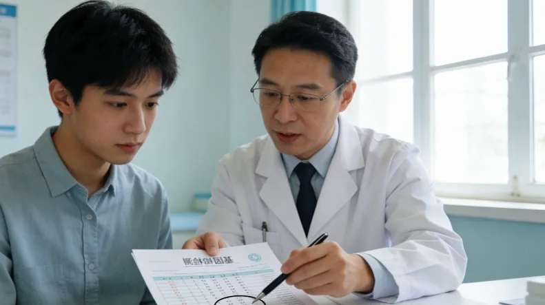 医生与农村患者家属沟通病情示意图