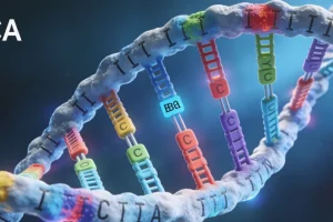 医生与患者讨论基因检测报告的场景