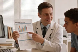 基因检测报告关键指标示意图