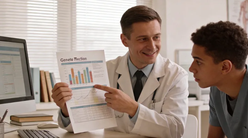 基因检测报告关键指标示意图