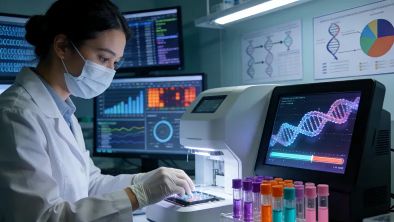 患者手持基因检测报告,面露困惑