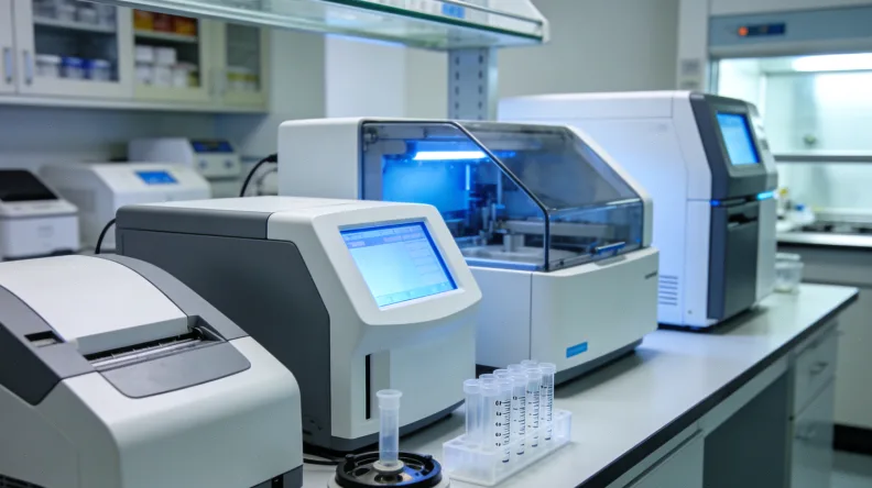 医生讨论肺部影像与血液检测报告