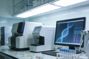 患者手持药片与检测报告，面露疑虑