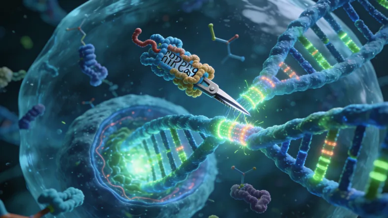 靶向药精准作用于癌细胞基因靶点示意图