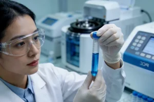 消费者正在查看基因检测报告