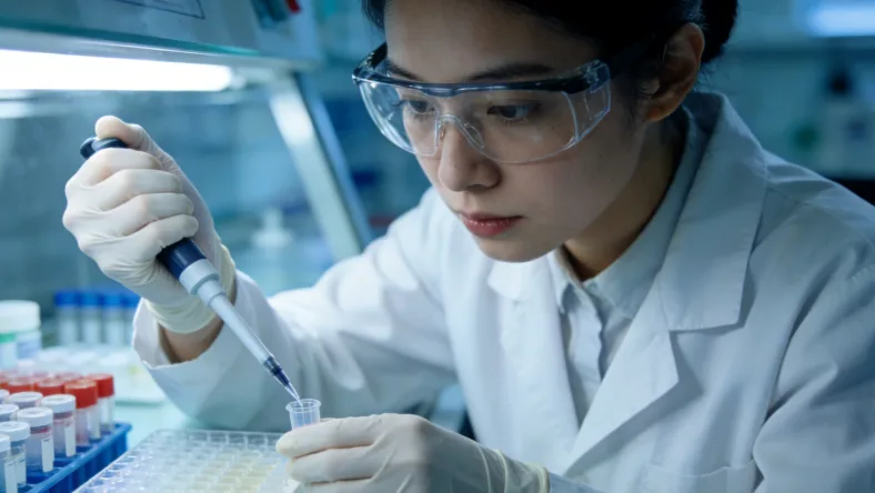 医生与患者共同查看基因检测报告