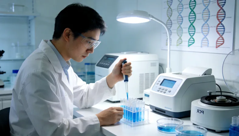 医生与患者共同查看基因检测报告