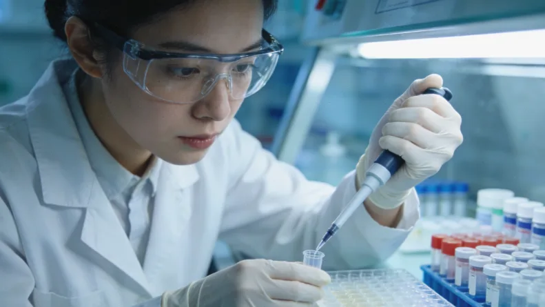 一位患者手持病理报告和基因检测报告，面露困惑