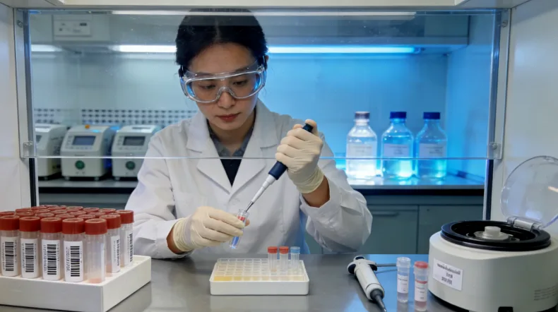 医生与患者讨论基因检测报告