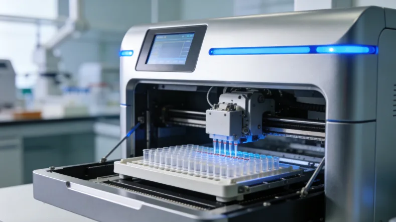 基因检测实验室分析样本过程示意