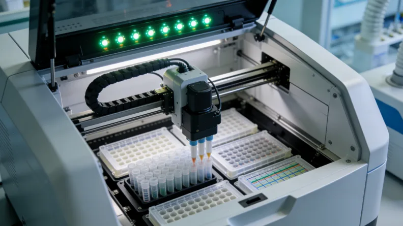 医生与患者讨论基因检测报告的场景