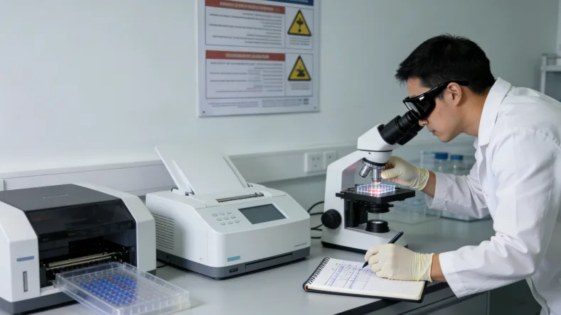 医生与患者共同查看肺结节CT影像