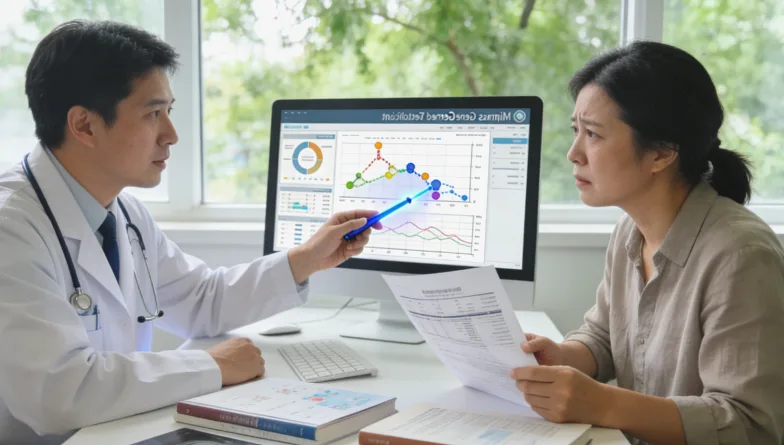 肺癌诊断标准流程:从CT到病理的示意图