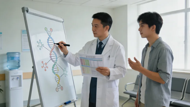 两份内容有差异的基因检测报告特写