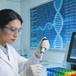 医生与患者讨论基因检测报告