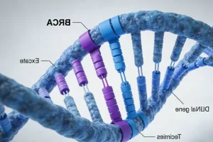 EGFR基因突变常见类型示意图