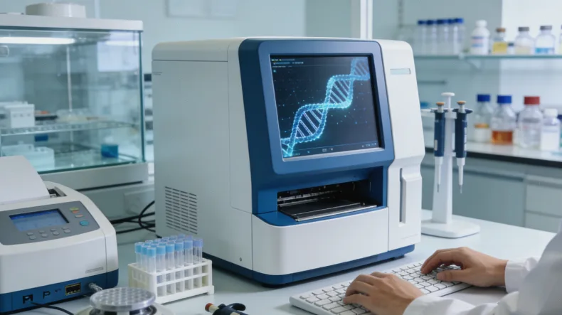 肺癌组织切片与基因检测报告对比图