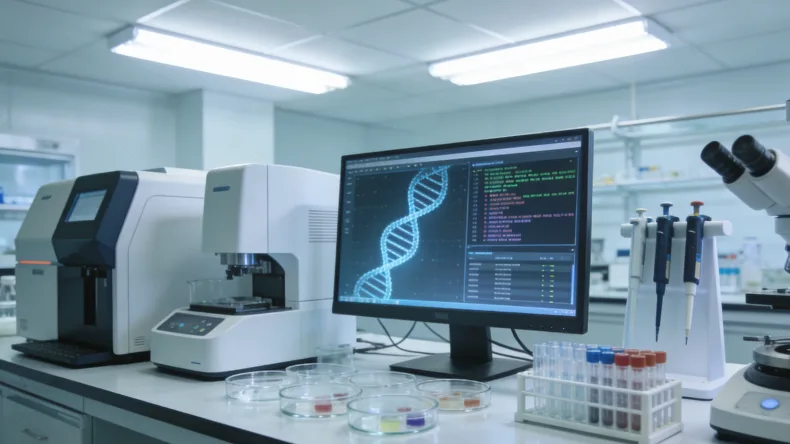 中医师为肺癌患者把脉问诊场景