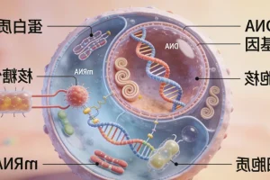 医生与患者共同查看基因检测报告示意图