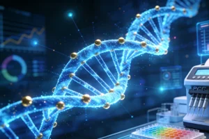 医生与糖尿病患者讨论血糖监测图表