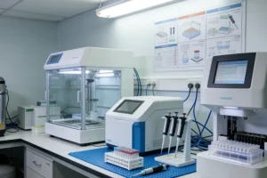 医生与患者共同查看基因检测报告示意图