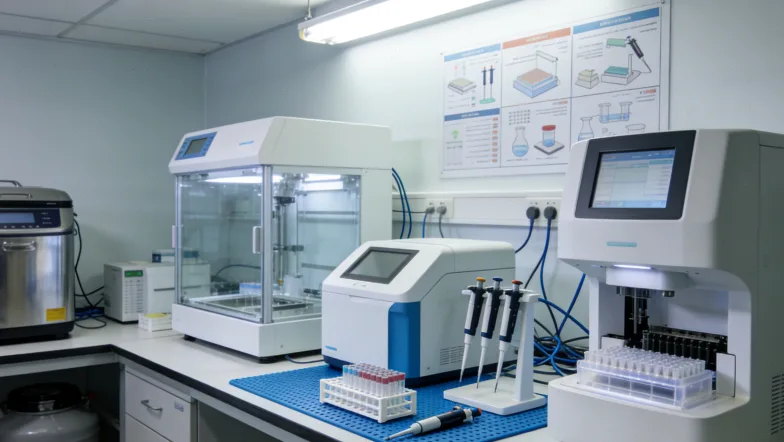 医生与患者共同查看基因检测报告示意图