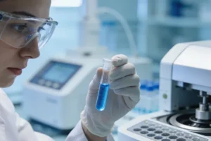 医生与年轻女性患者沟通病情示意图