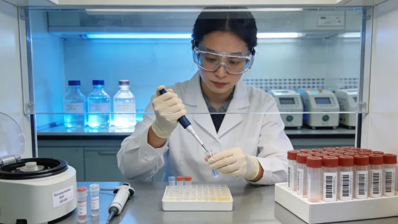 展示BRCA基因与DNA修复的示意图