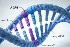 医生与患者讨论基因检测报告